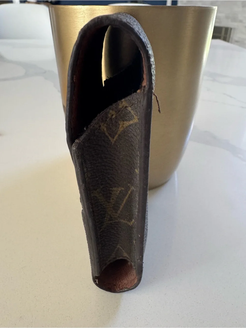 Louis Vuitton Monogram Canvas Key & Card Holder in Brown and Gold
